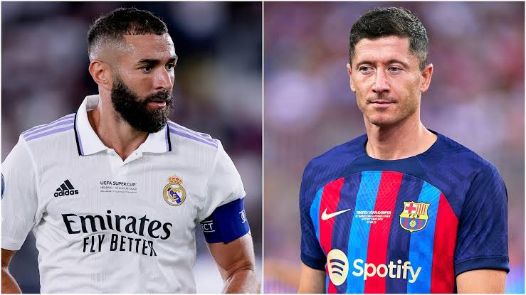 كريم بنزيما - روبرت ليفاندوفسكي - ريال مدريد - برشلونة