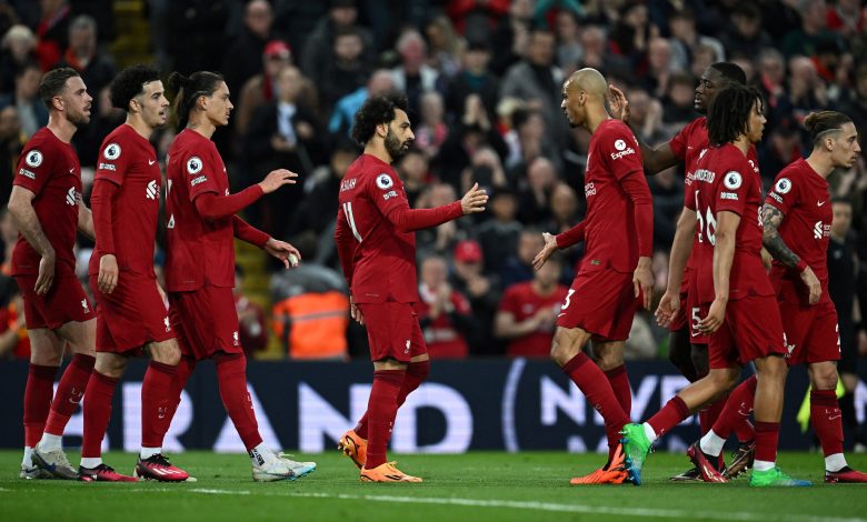 محمد صلاح بعد تسجيل هدف ليفربول أمام فولهام