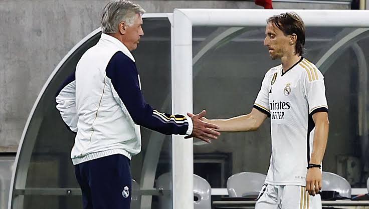 كارلو أنشيلوتي - لوكا مودريتش - ريال مدريد